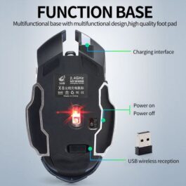 2.4GHz Wireless Charging Game Mouse Luminous...