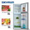 Skyrun Double Door Top Mount Fridge BCD-138HW-INOX