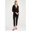 Woman Black Long Sleeve Blazer