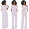 Diagonal Collar Buttoned Jumpsuit