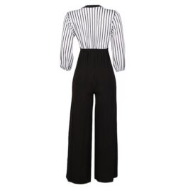 Front Wrap Monochrome Palazzo Jumpsuit- Black...