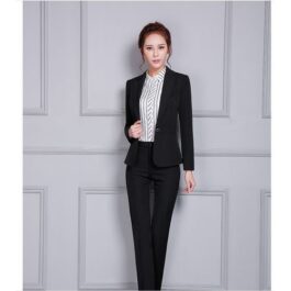 Glorystar Traditional Classic Long-sleeved Professional Pants Suit