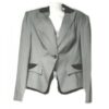 Katrin London Long Sleeves Formal Grey Skirt Suit