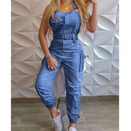 Ladies Tooling Pocket Jumpsuit Sleeveless