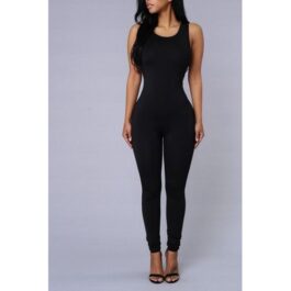 Sleeveless Round Neck Jumpsuit