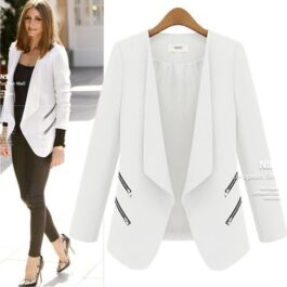 Slim-fit Small Suit Zip Pocket Jacket