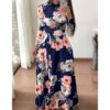 Women Long Dress Floral Print