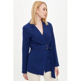 Women Navy Long Sleeve Blazer